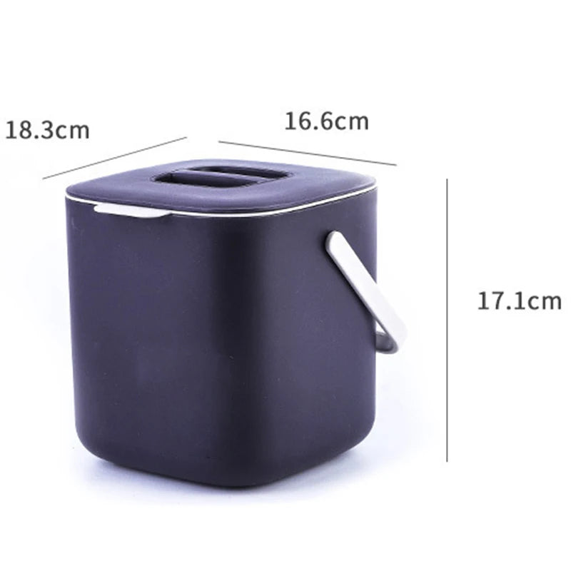 Innovative Plastic Kitchen Food Waste Trash Can Compost Drainer Rubbish Container